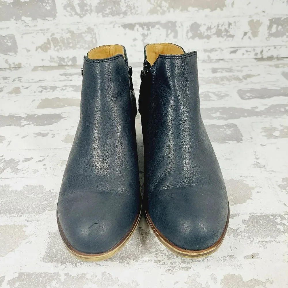 Licky Brand Black Leather Ankle Boots - Side Zip 8